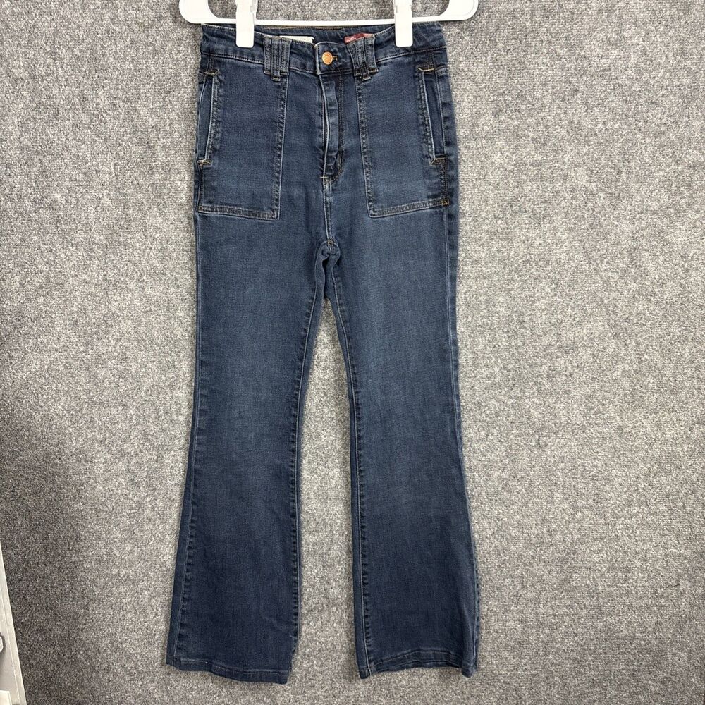 Pilcro The Icon Flare Jeans Womens Size 27 Blue Utility
